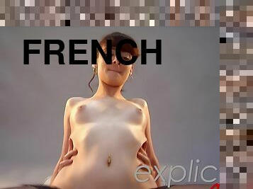 First hardcore in studio for a French teen