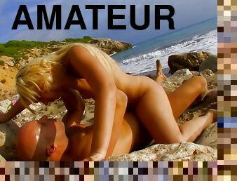 Shipwrecked Guy Stumbles Upon A Hot Blonde Babe On The Beach P2