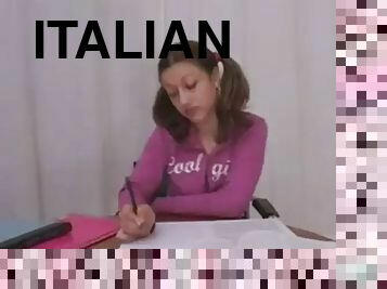 adolescente, filha, italiana