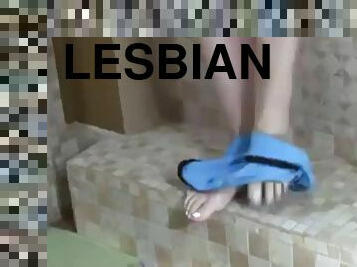 bañando, arnés, lesbiana, hardcore, culazo, ducha