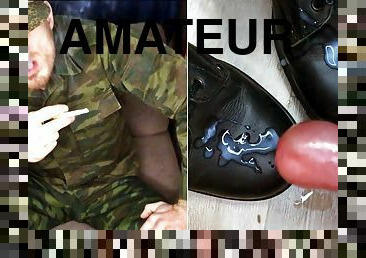 armée, papa, masturbation, russe, amateur, énorme-bite, jouet, gay, secousses, sale