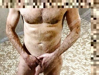 bagno, papà, pubblici, cazzi-enormi, gay, videocamera, voyeur, pov, americani, doccia