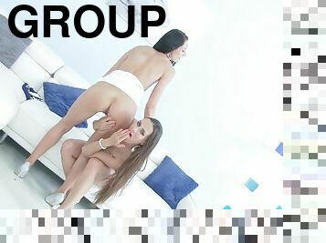 Superhot group action with two amazing teen sluts