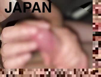 asiático, grávida, amador, tiro-ao-alvo, japonesa, punheta, bbw, dedos, carro, pov