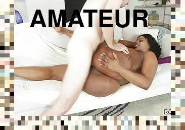 amateur, ébène, hardcore, black, bout-a-bout, brunette, géant, tatouage