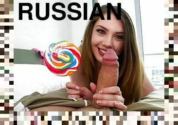 Russian cutie elena koshka gives nice blowjob in pov