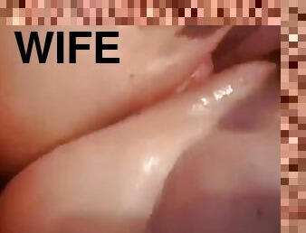 Wife cums so hard she gushes