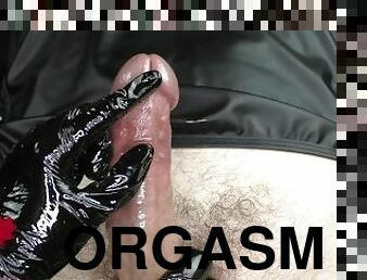 masturbation, orgasm, kvinnligt-sprut, cumshot, avrunkning, fetisch, latex, mjölk