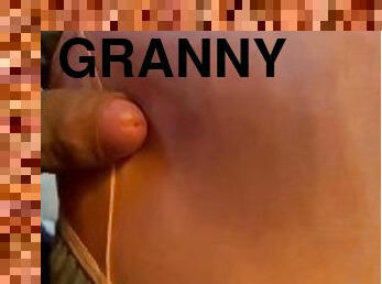 masturbation, amateur, ejaculation-sur-le-corps, ébène, granny, énorme-bite, branlette, black, culotte, ejaculation