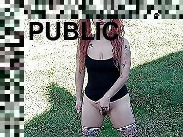 Public masturbation and squirt 