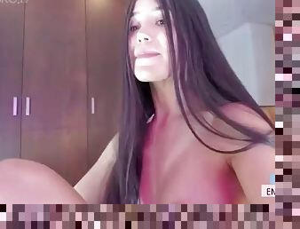 masturbação, amador, anal, ébona, adolescente, brinquedo, preto, webcam, sozinho, morena