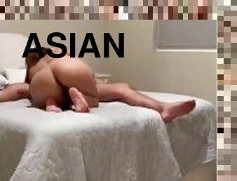 asiatisk, rumpe, doggy, orgasme, pussy, skolejente, squirt, amatør, blowjob, cumshot