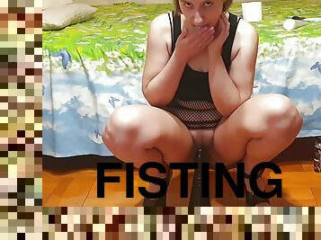 fisting, gigantisk, fitta-pussy, rysk, smal, amatör, anal, tonåring, leksak, hemmagjord