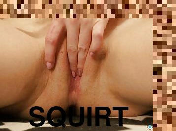 Incredible squirt from a hot teen