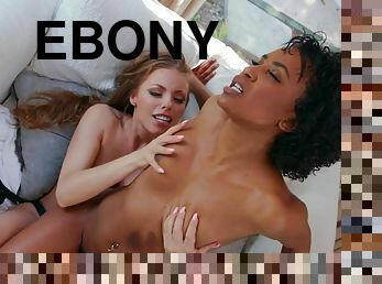 Lustful ebony Demi Sutra lesbian hardcore xxx clip
