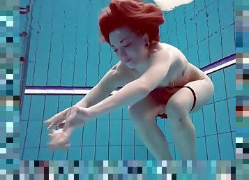 Beauty swimmer under water Alisa Bulbul