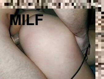 cul, levrette, chatte-pussy, femme, amateur, milf, hardcore, bas, quatuor, chevauchement