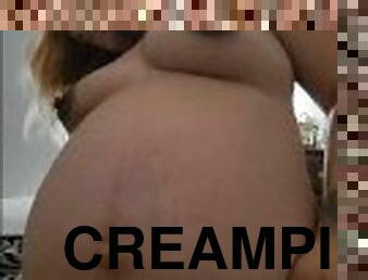 hamil, vagina-pussy, creampie-ejakulasi-di-dalam-vagina-atau-anus-dan-keluarnya-tetesan-sperma, sudut-pandang, menunggangi, cowgirl-posisi-sex-wanita-di-atas-pria