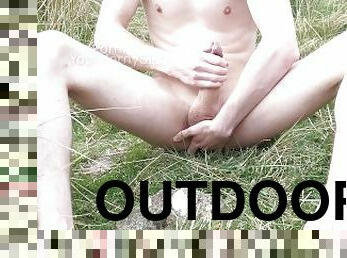 en-plein-air, public, amateur, ejaculation-sur-le-corps, énorme-bite, ados, gay, compilation, ejaculation, solo