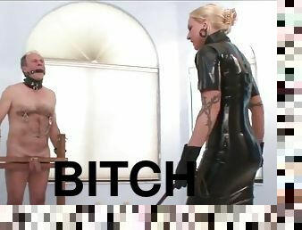 Ballbusting blond bitch