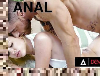 anal, deepthroat-penis-masuk-ke-tenggorokan, pengasuh-bayi, berambut-pirang