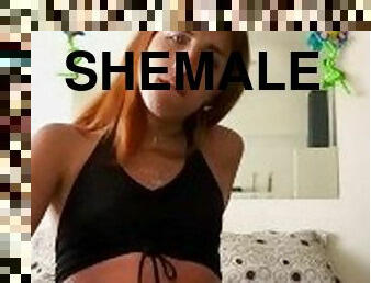 Shemale masturbating nice POV wants to fuck you. Then fingers her huge latina ass. VideoLink in bio