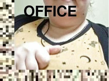 Tits out at the office!