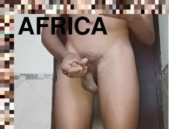 Quick meat beat before bathing South African Model