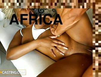 Horny African Amateur Thick Urban Dancer Black Pussy Stretched On Interracial Fake Casting