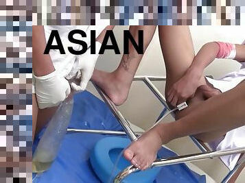 asiatique, pisser, anal, médecin, gay, fétiche, trou-du-cul