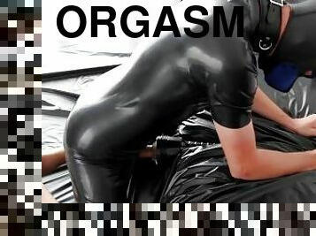 doggy-style, masturbation, orgasm, leksak, gay, knullande, fetisch, latex, ensam, maskiner-mask