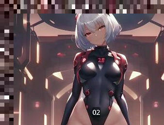 maman, femme-habillée-mec-nu, anime, hentai, fétiche, latex, humiliation, femme-dominatrice