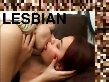 lesbian-lesbian, berciuman, basah