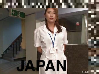 Japanese nurse rides patient's dick in a seductive POV