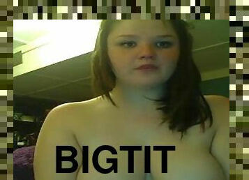 Slut with big tits on webcam
