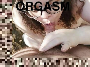 nudist, orgasme, utendørs, offentlig, amatør, blowjob, cumshot, hardcore, bbw, fingret