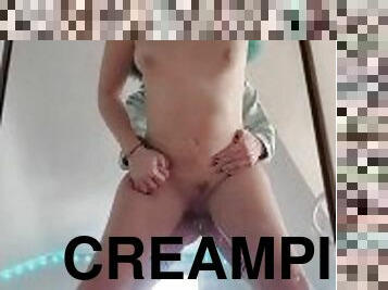 doggy, pussy, creampie, søt, våt