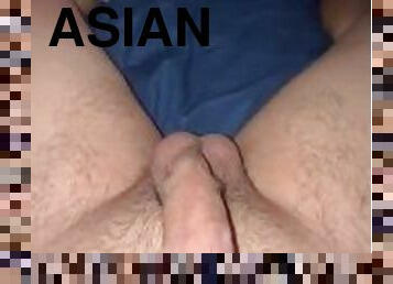 asia, mastubasi, amatir, penis-besar, sudut-pandang, seorang-diri, penis