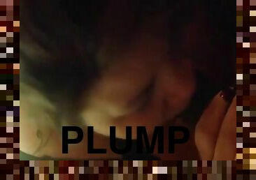 Plump asian woman fucked in a throat by black prick