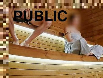 mastürbasyon-masturbation, kamu, sauna, yakalanmış, gösterimci, yarak, teşhircilik