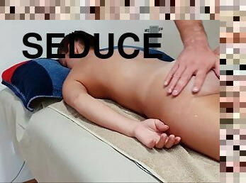 Masseur seduces german cute teen to fuck in massage parlor