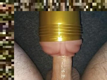 I fill a slippery wet fleshlight with my sperm