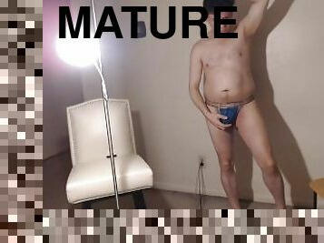 masturbation, vieux, giclée, mature, ejaculation-sur-le-corps, énorme-bite, gay, secousses, ejaculation, horny