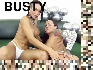 Busty Trans Celebrates New Year With Anal