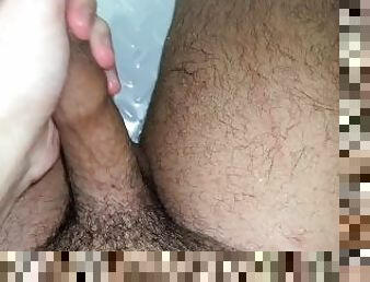 banhos, grande, masturbação, gozando, excitante, chuveiro, bisexual