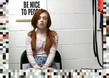 Riding sweet redhead teen pussy thief