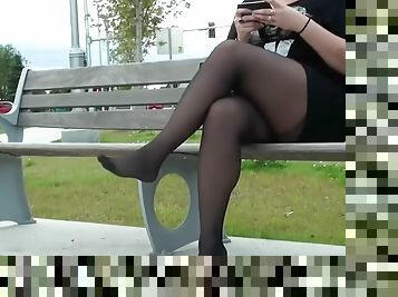 Melissa hansen pantyhose foot play