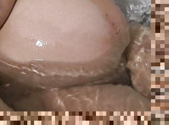 baignade, gros-nichons, énorme, mamelons, femme, amateur, mature, lesbienne, milf, ados