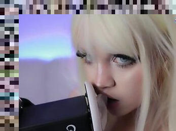 big tits blonde girl wants to lick you *ASMR*  3DIO microphone  Asmr Amy B
