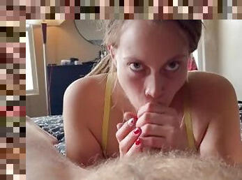 Cfnm cum fetish in mouth close up blowjob